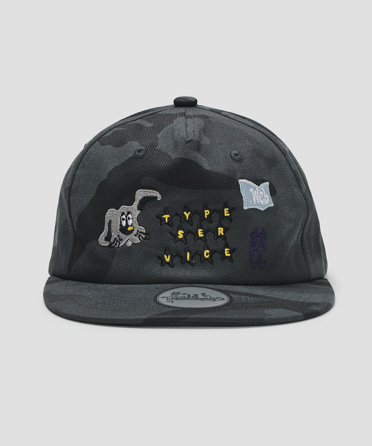 타입서비스(TYPESERVICE) Mini Embroidered Camo Cap [Charcoal]