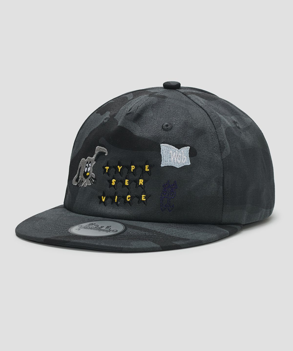 타입서비스(TYPESERVICE) Mini Embroidered Camo Cap [Charcoal]