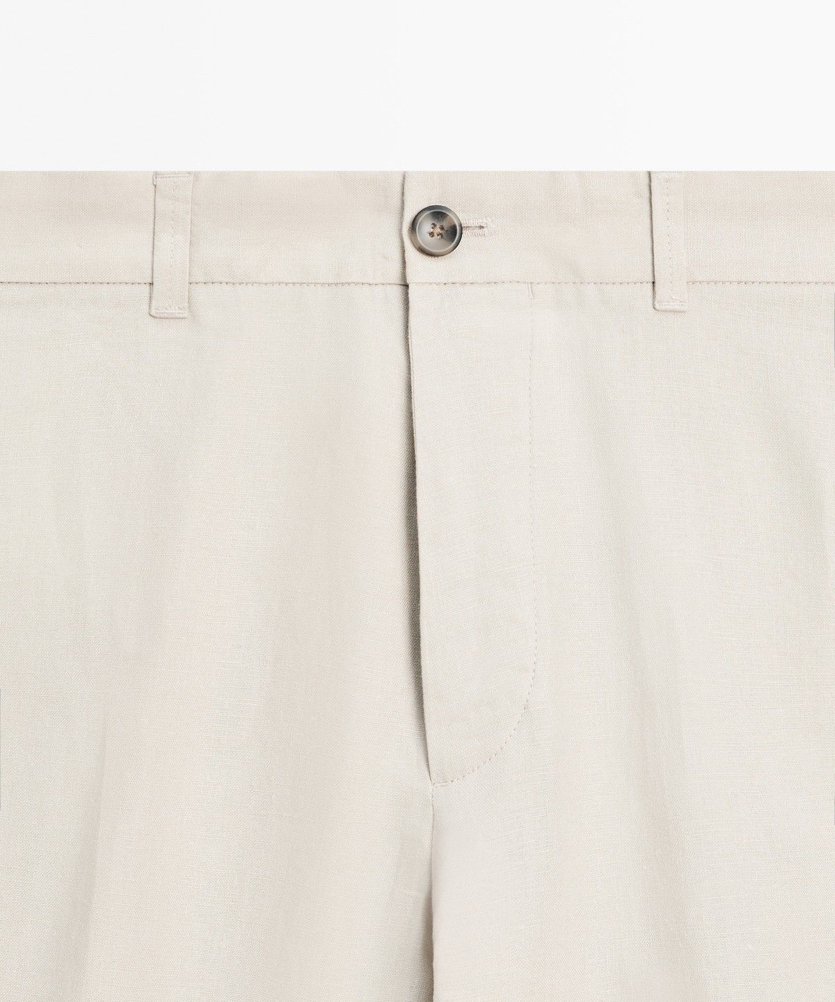 마시모두띠(MASSIMO DUTTI) 테이퍼드 핏 린넨 팬츠