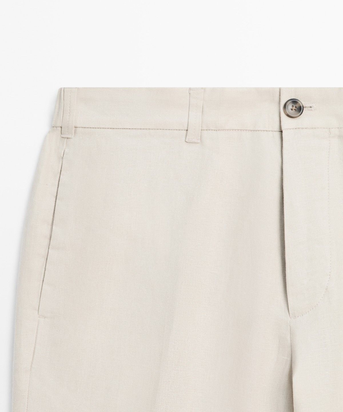 마시모두띠(MASSIMO DUTTI) 테이퍼드 핏 린넨 팬츠