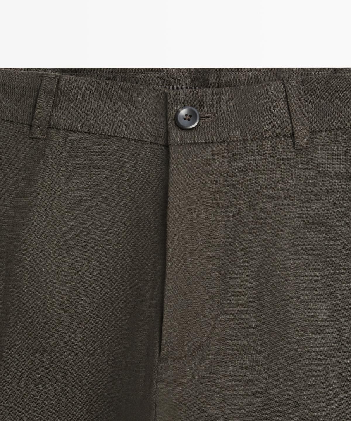 마시모두띠(MASSIMO DUTTI) 테이퍼드핏 린넨 팬츠