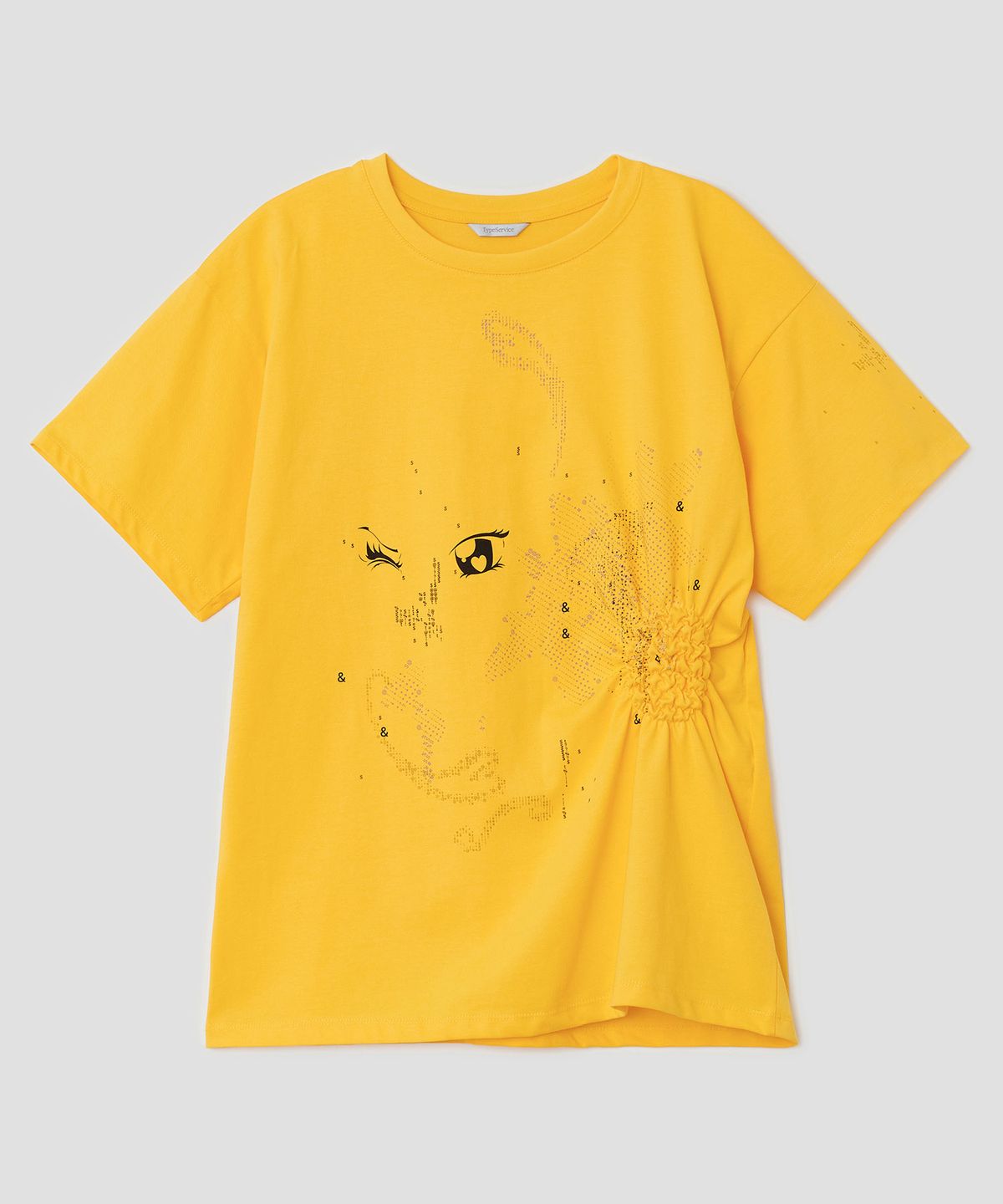 타입서비스(TYPESERVICE) Scattered Ruched Top [Yellow]