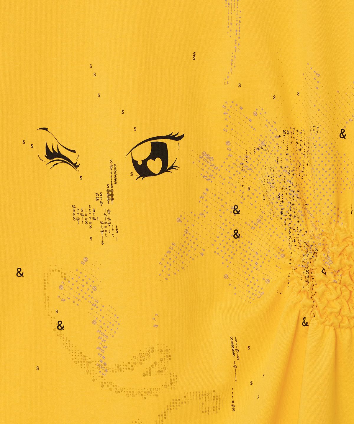 타입서비스(TYPESERVICE) Scattered Ruched Top [Yellow]