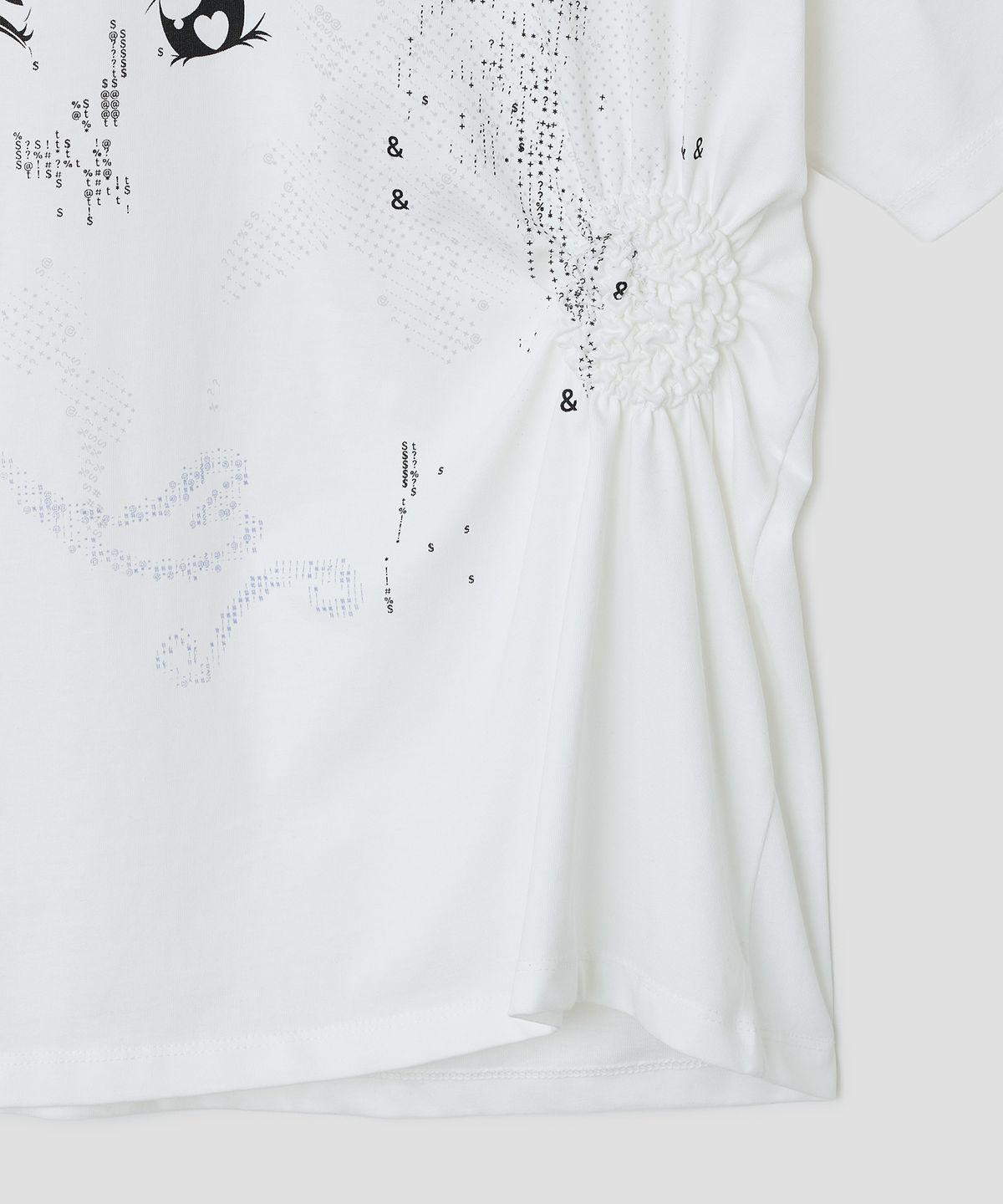 타입서비스(TYPESERVICE) Scattered Ruched Top [White]