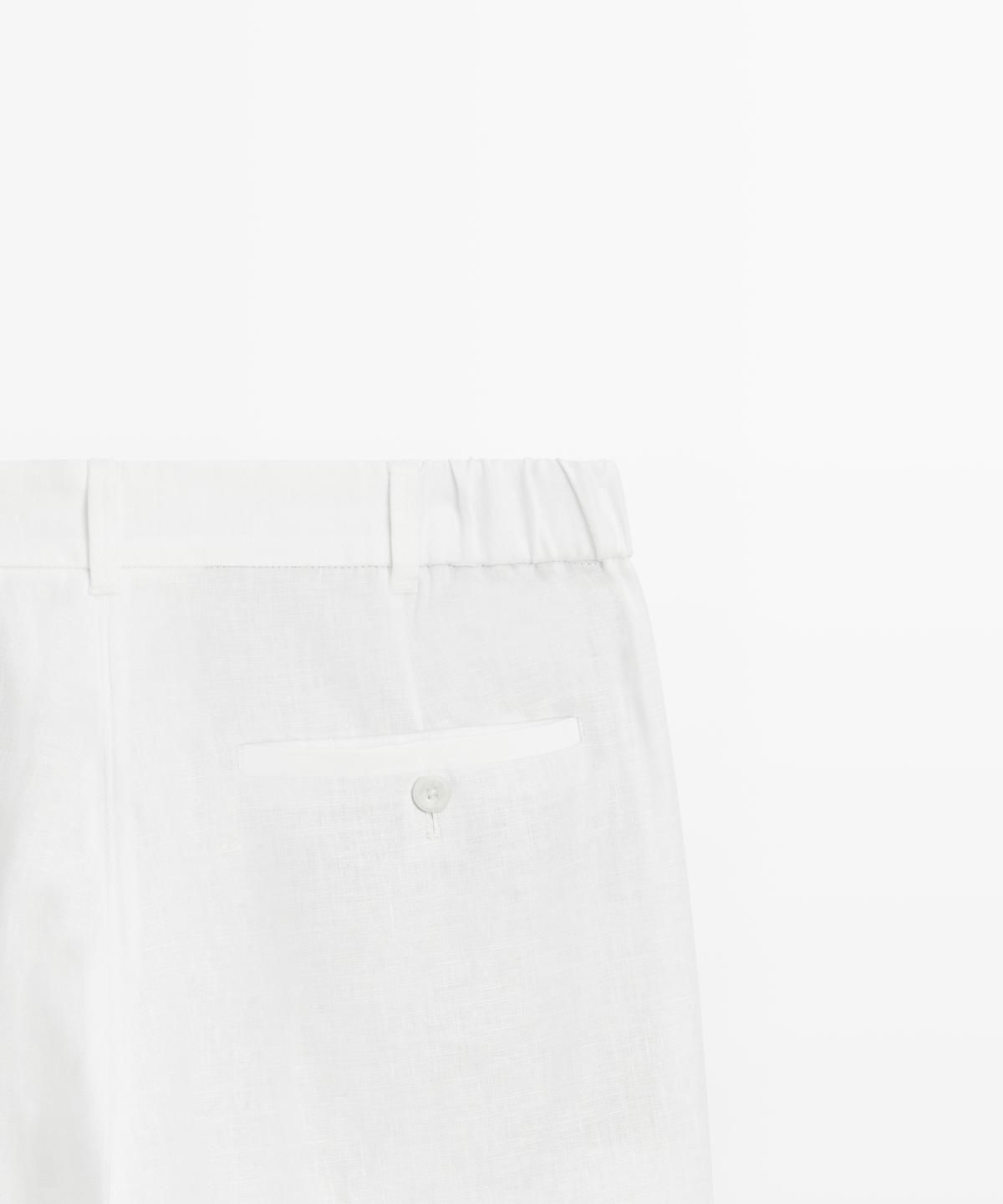 마시모두띠(MASSIMO DUTTI) 테이퍼드핏 린넨 팬츠