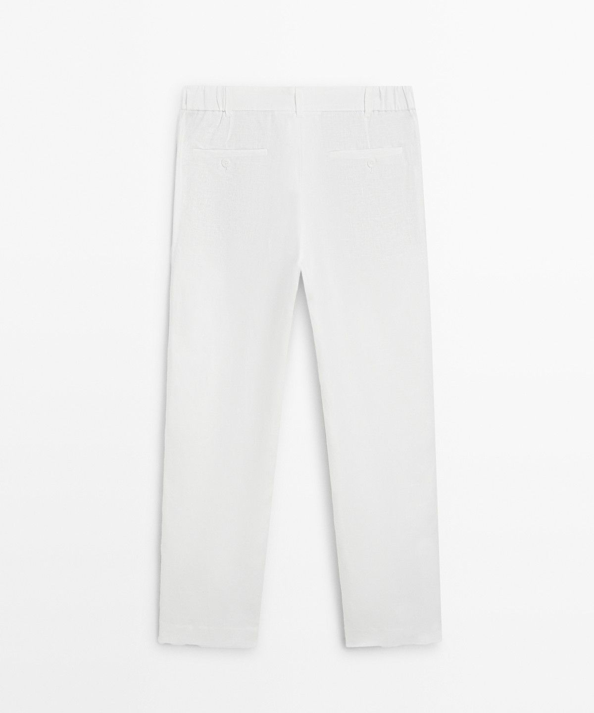 마시모두띠(MASSIMO DUTTI) 테이퍼드 핏 린넨 팬츠