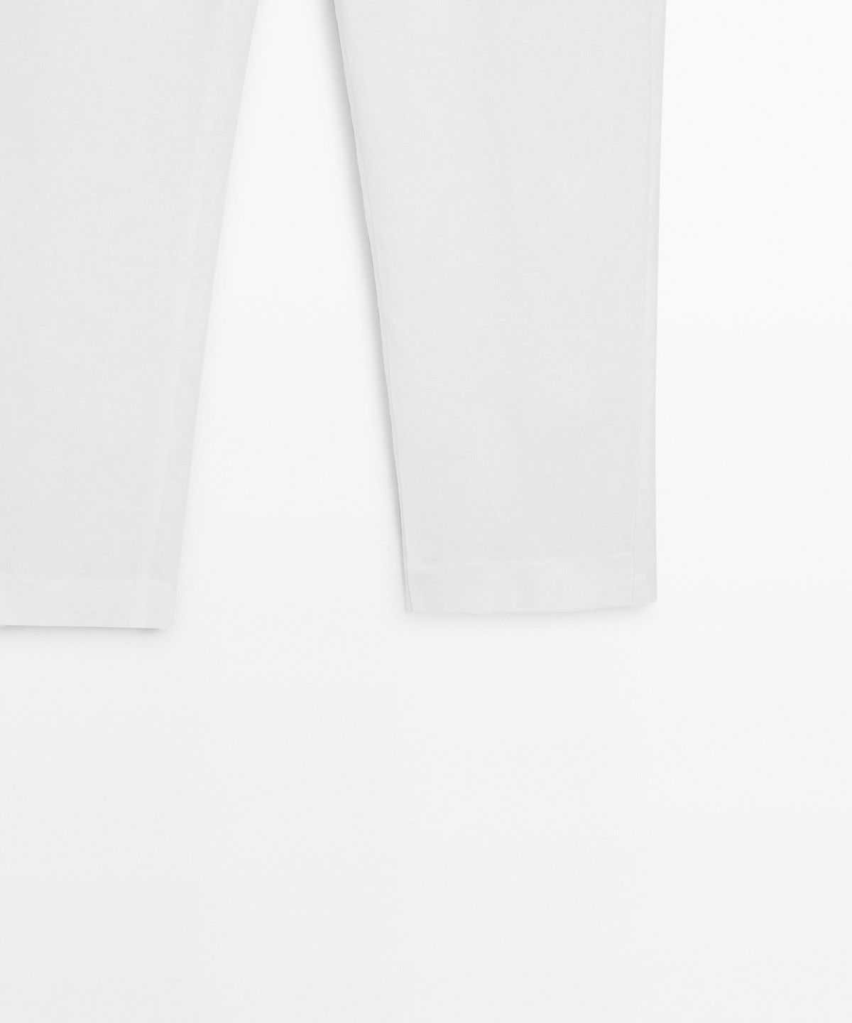 마시모두띠(MASSIMO DUTTI) 테이퍼드 핏 린넨 팬츠