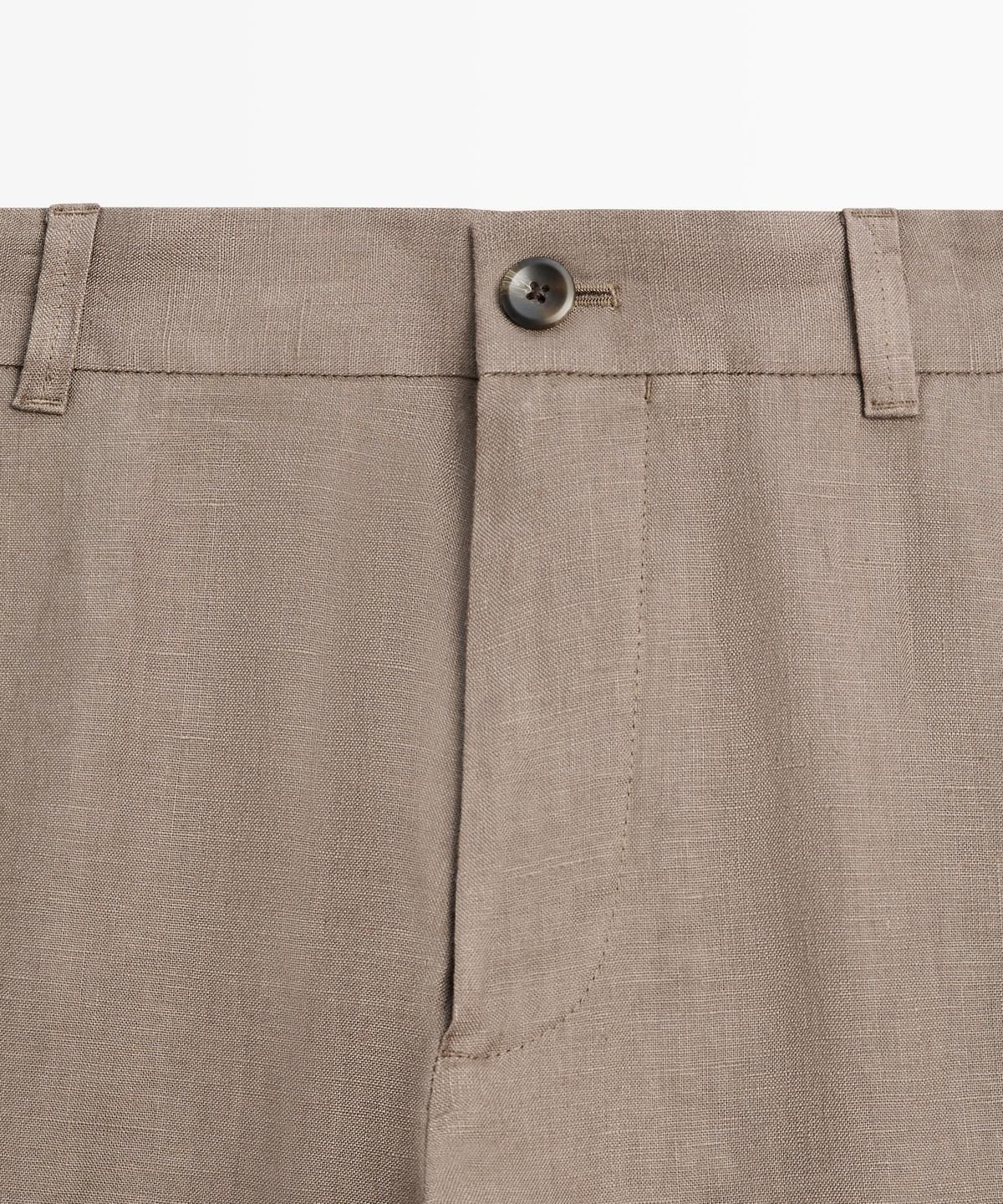 마시모두띠(MASSIMO DUTTI) 테이퍼드핏 린넨 팬츠