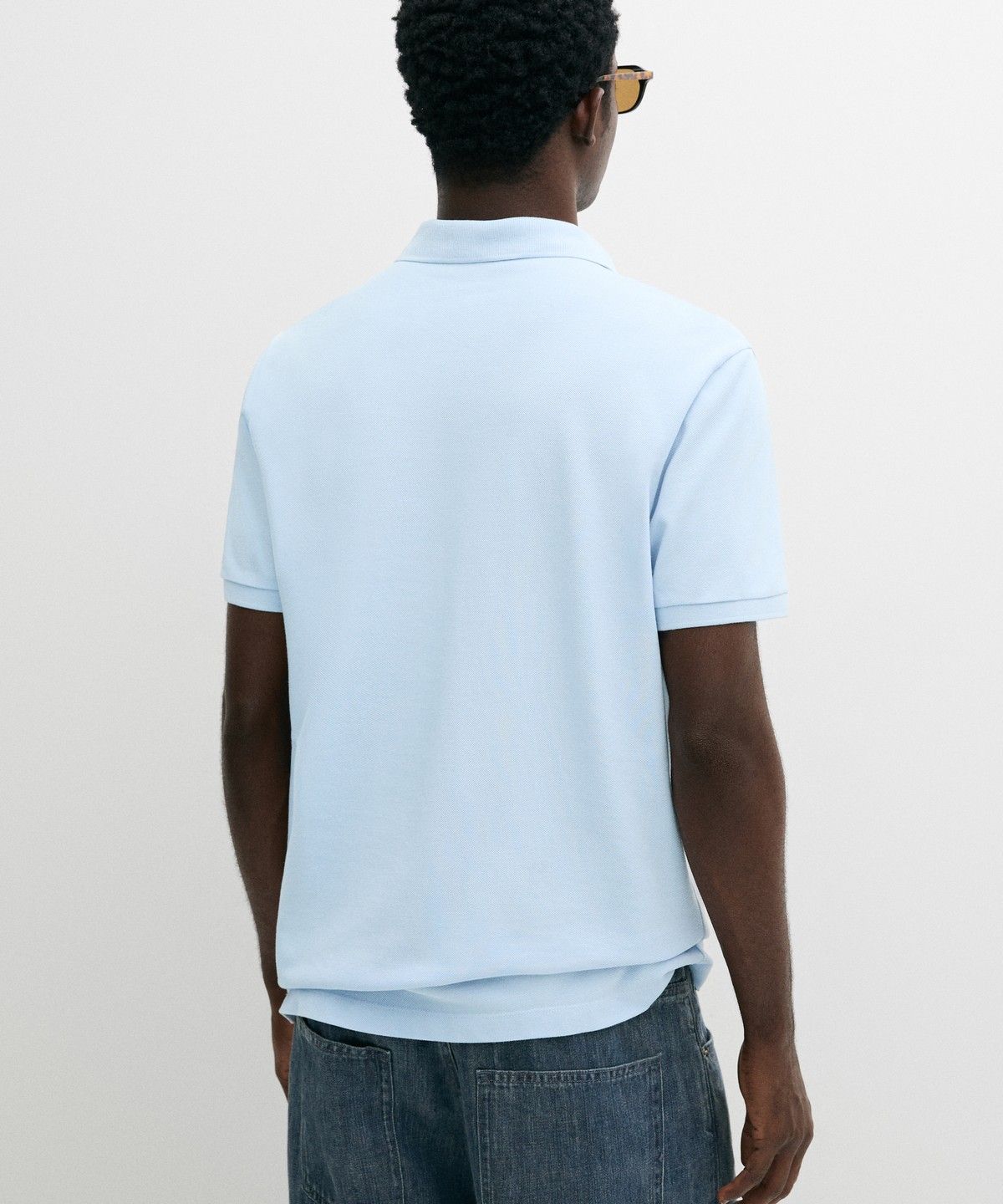 마시모두띠(MASSIMO DUTTI) 마이크로 텍스처드 코튼 피케 폴로 셔츠