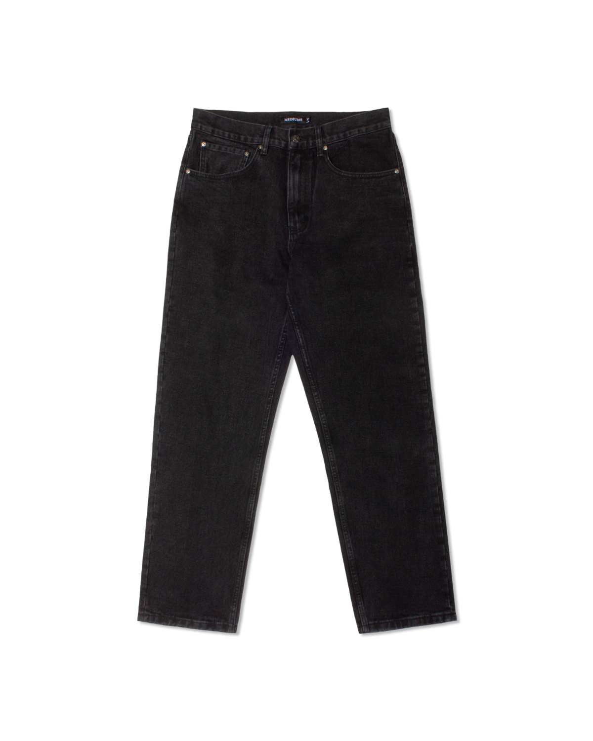 미디엄스(MEDIUMS) Relaxed Fit Denim Pants - Black (릴렉스 핏 데님 팬츠 - 블랙)