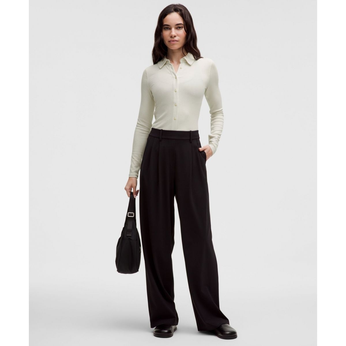 룰루레몬(LULULEMON) 홀드 타이트 칼라드 롱슬리브 버튼업 셔츠  BONE