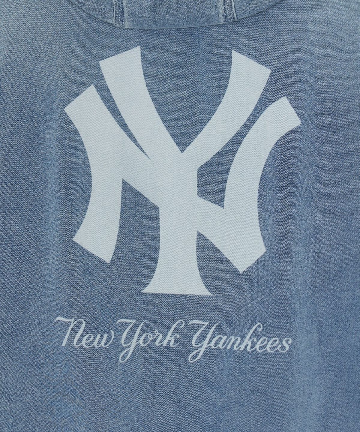 엠엘비 키즈(MLB KIDS) 베이직 져지데님 후드 집업 자켓 NY (Blue)