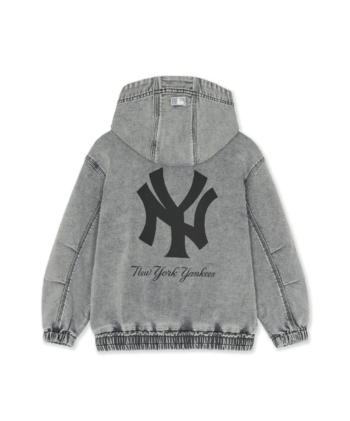 엠엘비 키즈(MLB KIDS) 베이직 져지데님 후드 집업 자켓 NY (L.Grey)