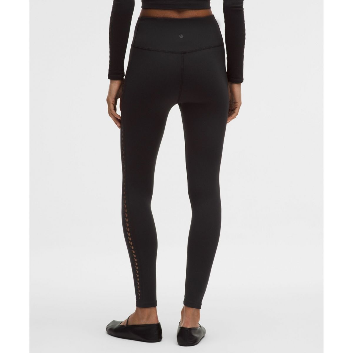 룰루레몬(LULULEMON) 리빌니트 아일릿 하이라이즈 타이츠 *7 8 렝스  BLK