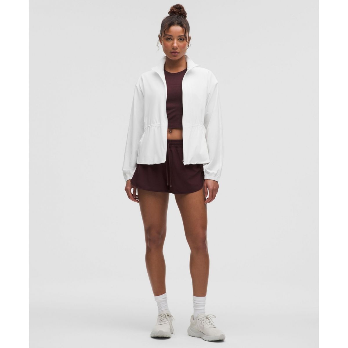 룰루레몬(LULULEMON) UV 프로텍티브 신치 웨이스트 러닝 재킷  WHT