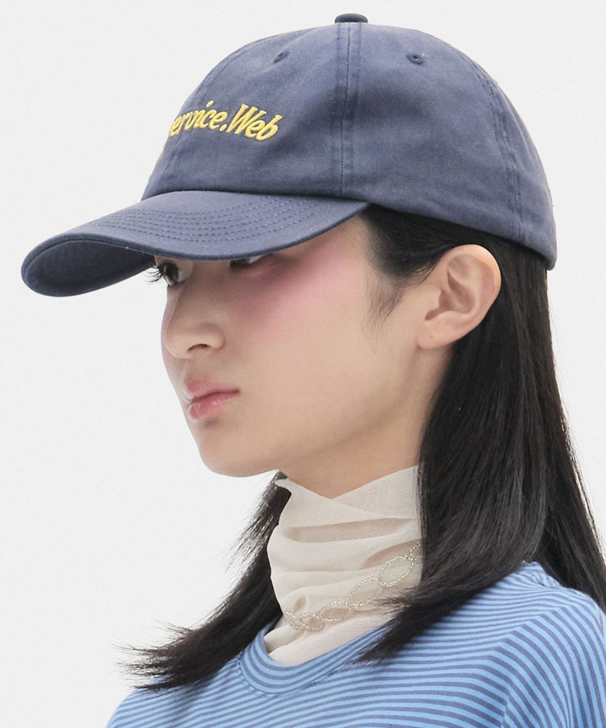타입서비스(TYPESERVICE) Washed Web Cap [Navy]
