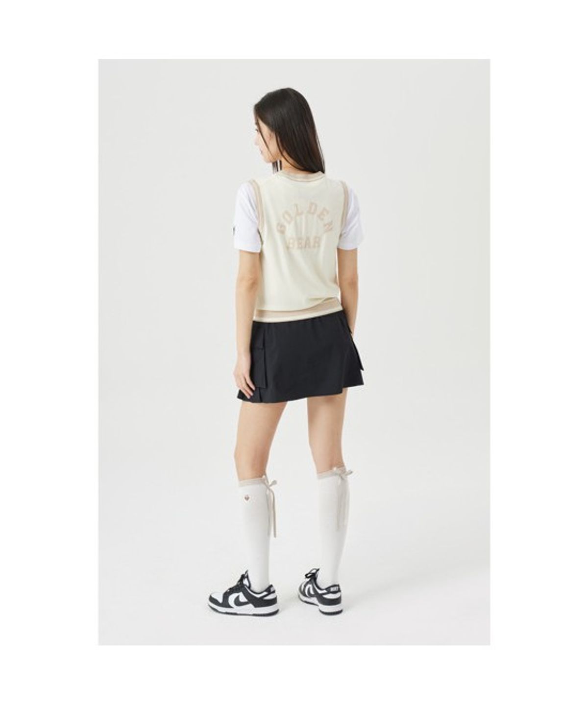 골든베어(GOLDEN BEAR) (W) Side Pleated Skirt  G5KCM26201BKX