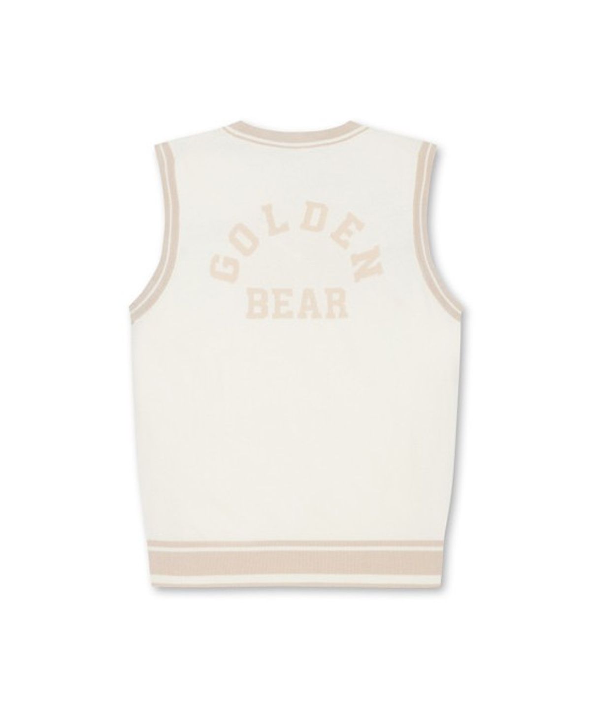 골든베어(GOLDEN BEAR) (W) V Neck Jacquard Logo Sweater   G5WAM26111IVX