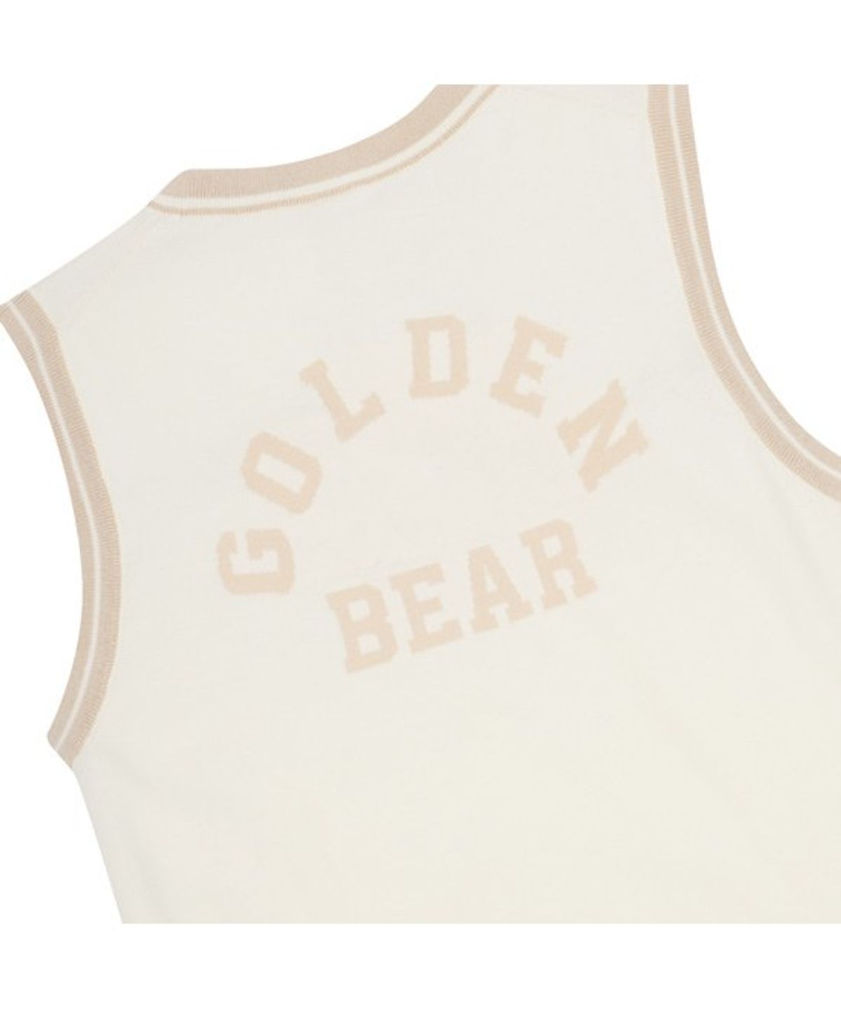 골든베어(GOLDEN BEAR) (W) V Neck Jacquard Logo Sweater   G5WAM26111IVX