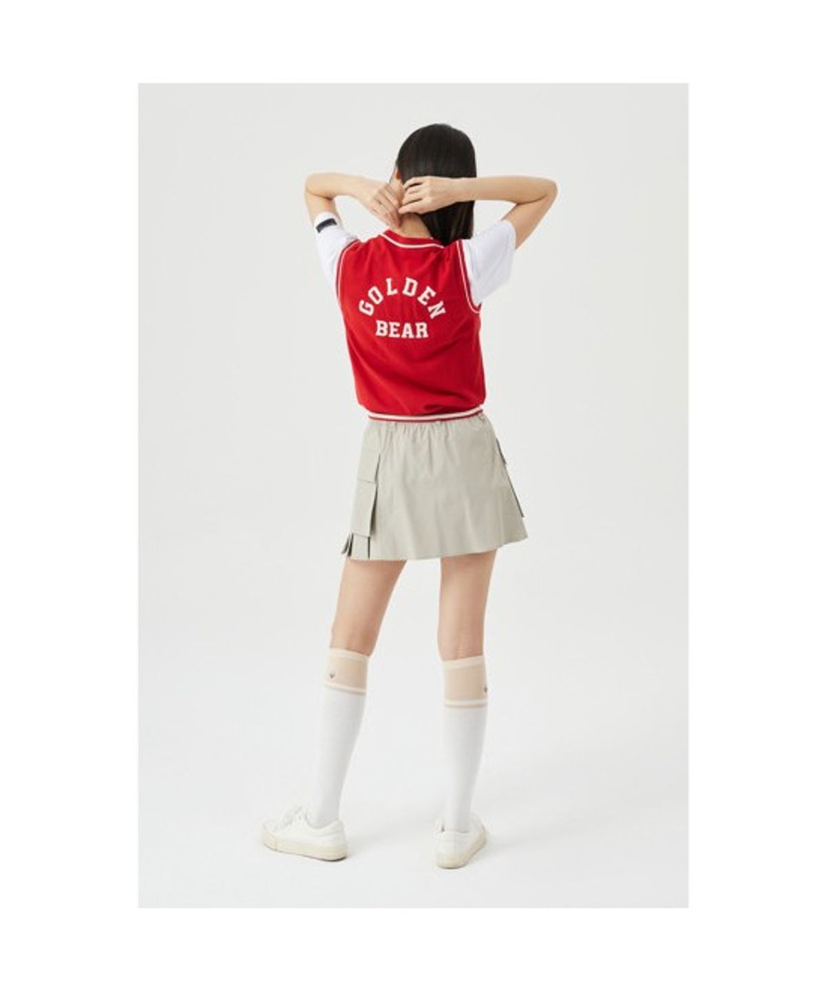 골든베어(GOLDEN BEAR) (W) Side Pleated Skirt  G5KCM26201BEX