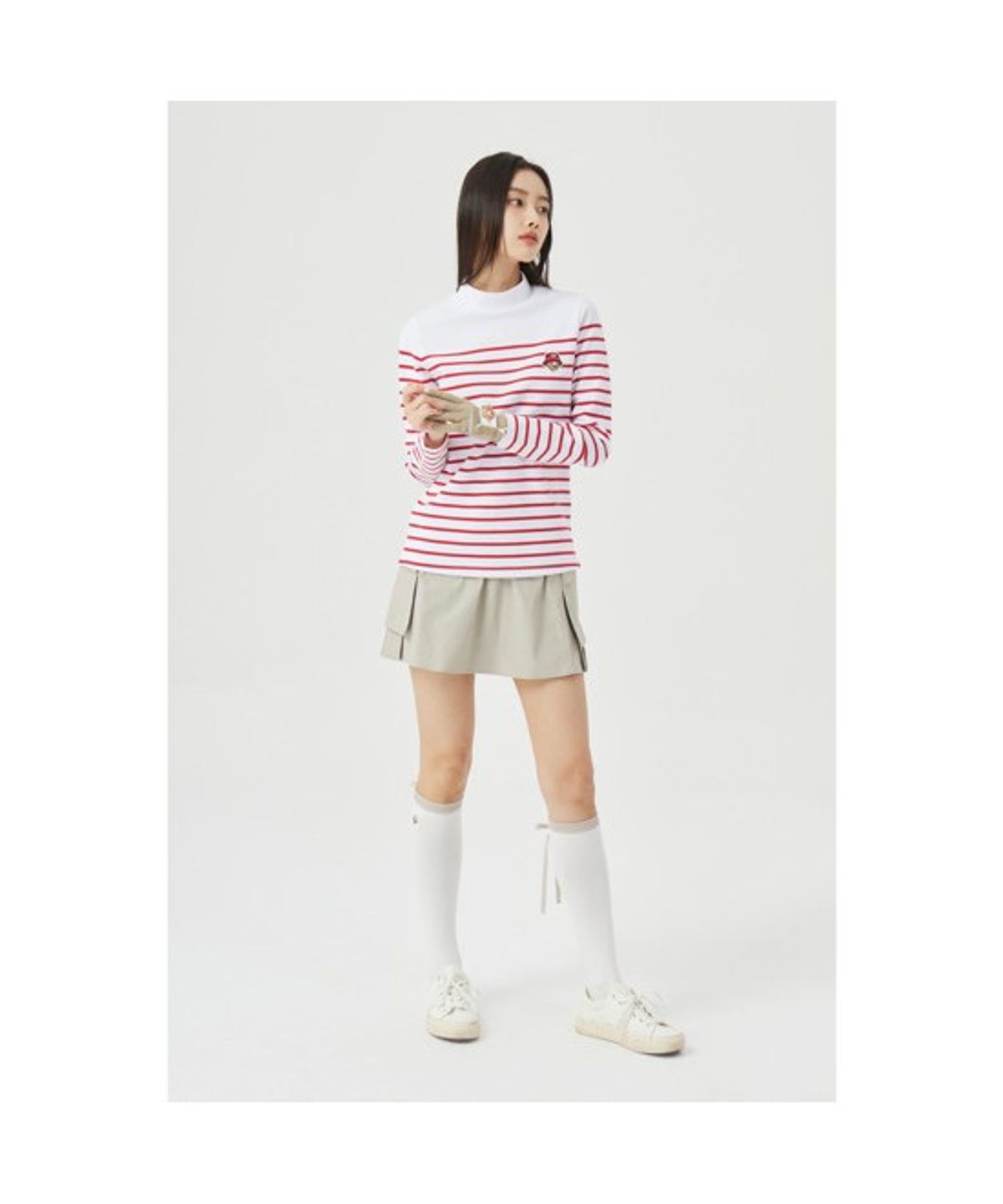 골든베어(GOLDEN BEAR) (W) Side Pleated Skirt  G5KCM26201BEX