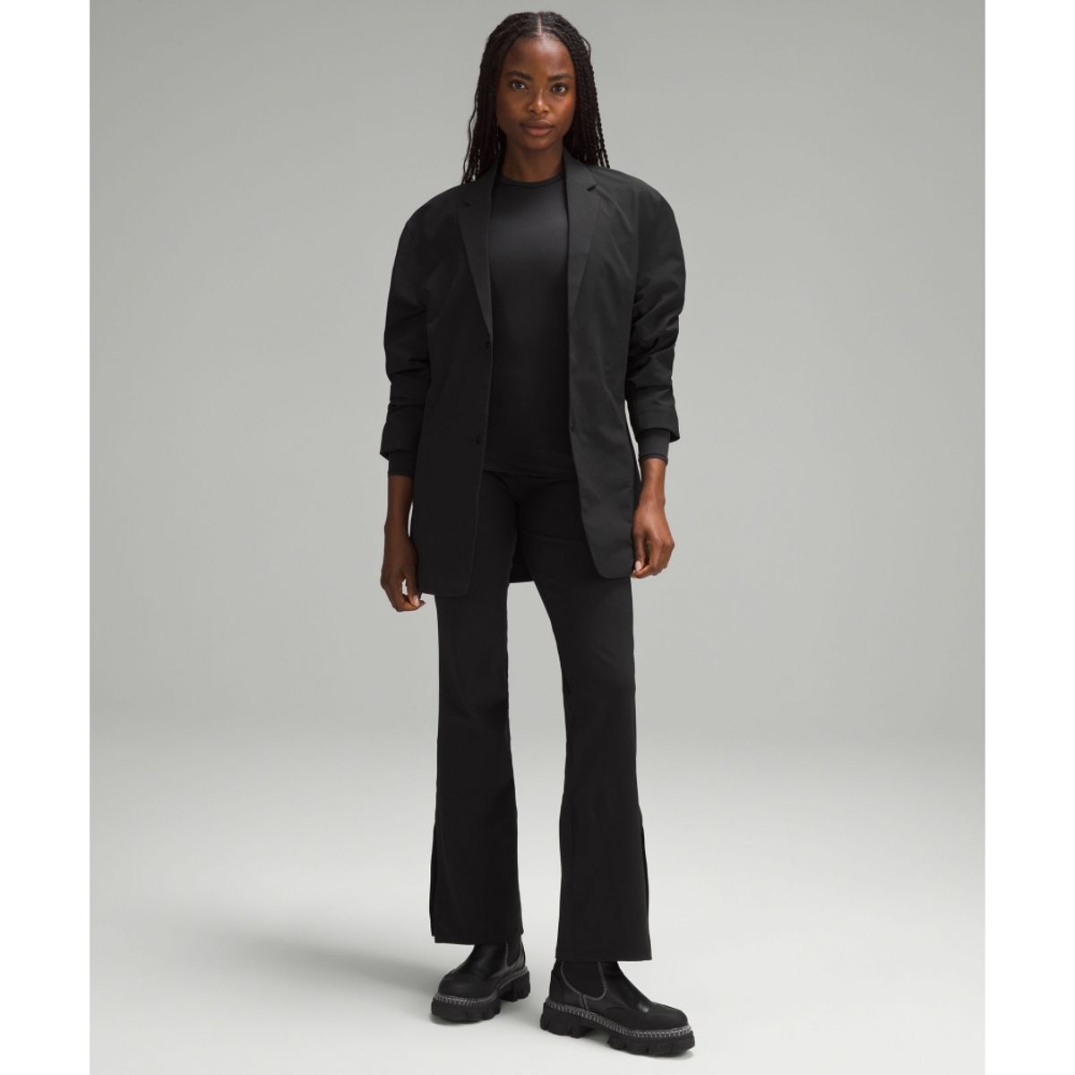 룰루레몬(LULULEMON) 원더모스트 Ultra Soft Nulu 크루넥 롱슬리브 셔츠  BLK