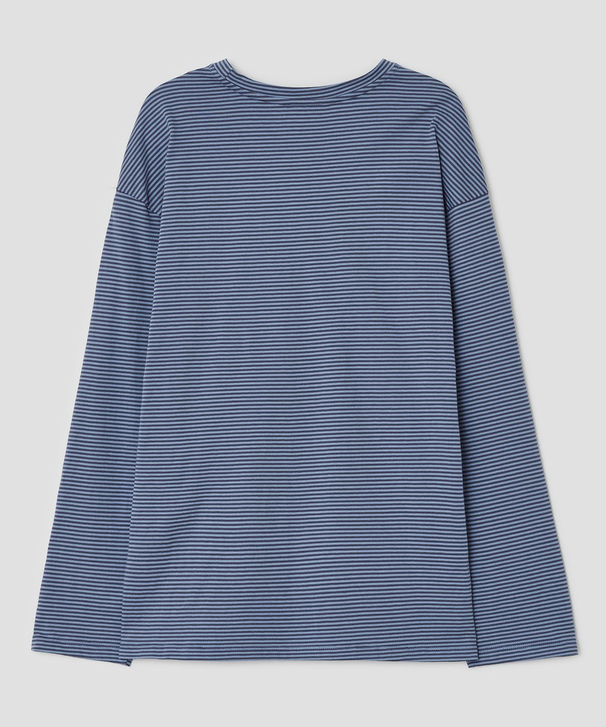 타입서비스(TYPESERVICE) Cry Eyes Ruched Stripe Top [Blue]
