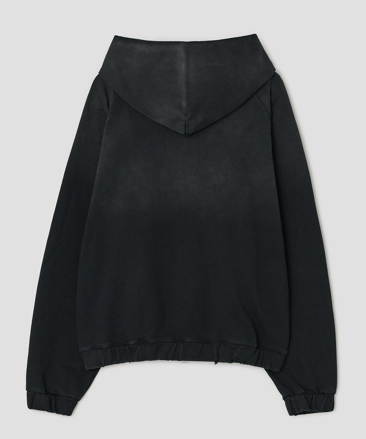 타입서비스(TYPESERVICE) Hotfix Washed Raglan Zip Hoodie [Black]
