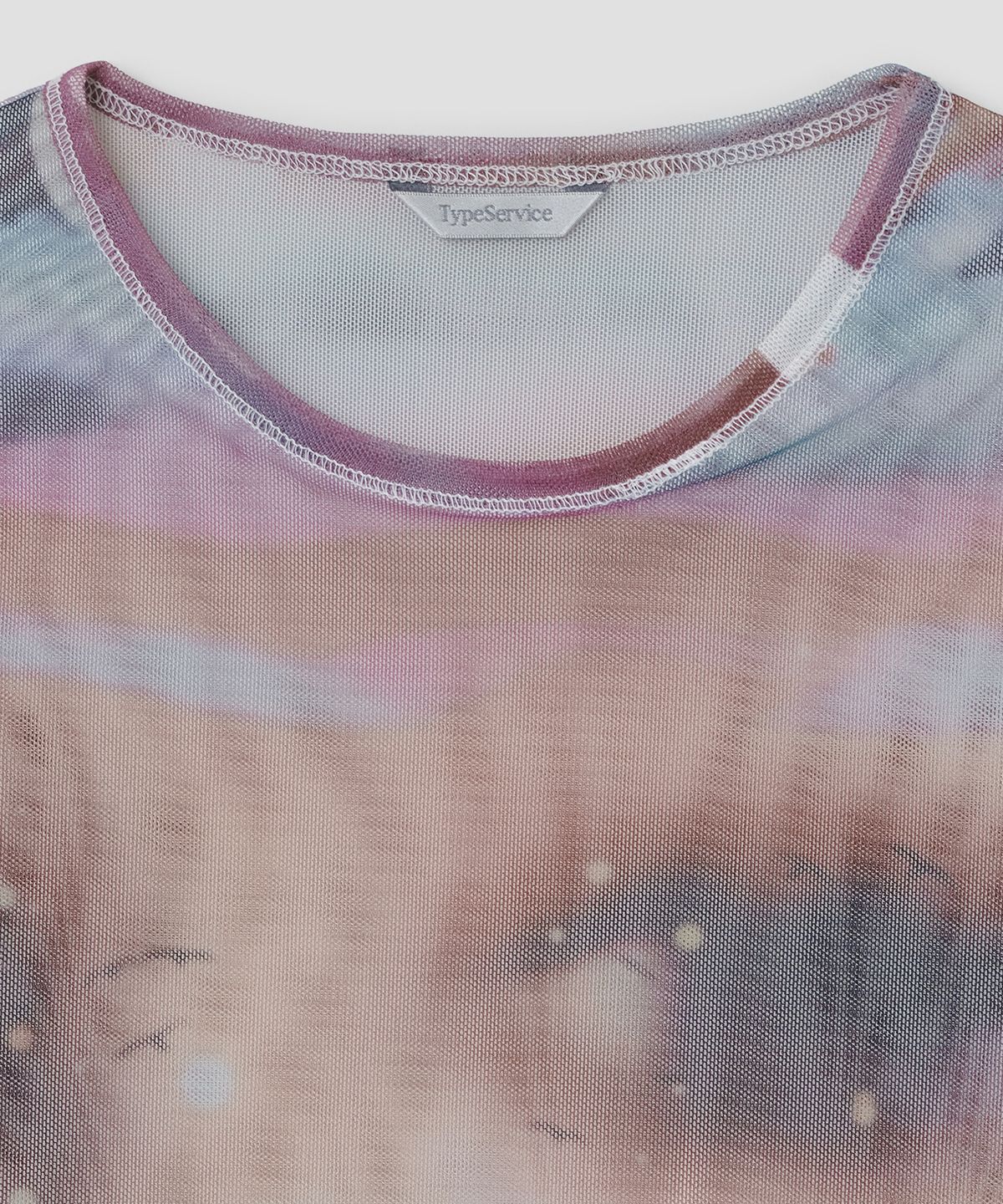 타입서비스(TYPESERVICE) Sunset Eye Mesh Top [Orange]