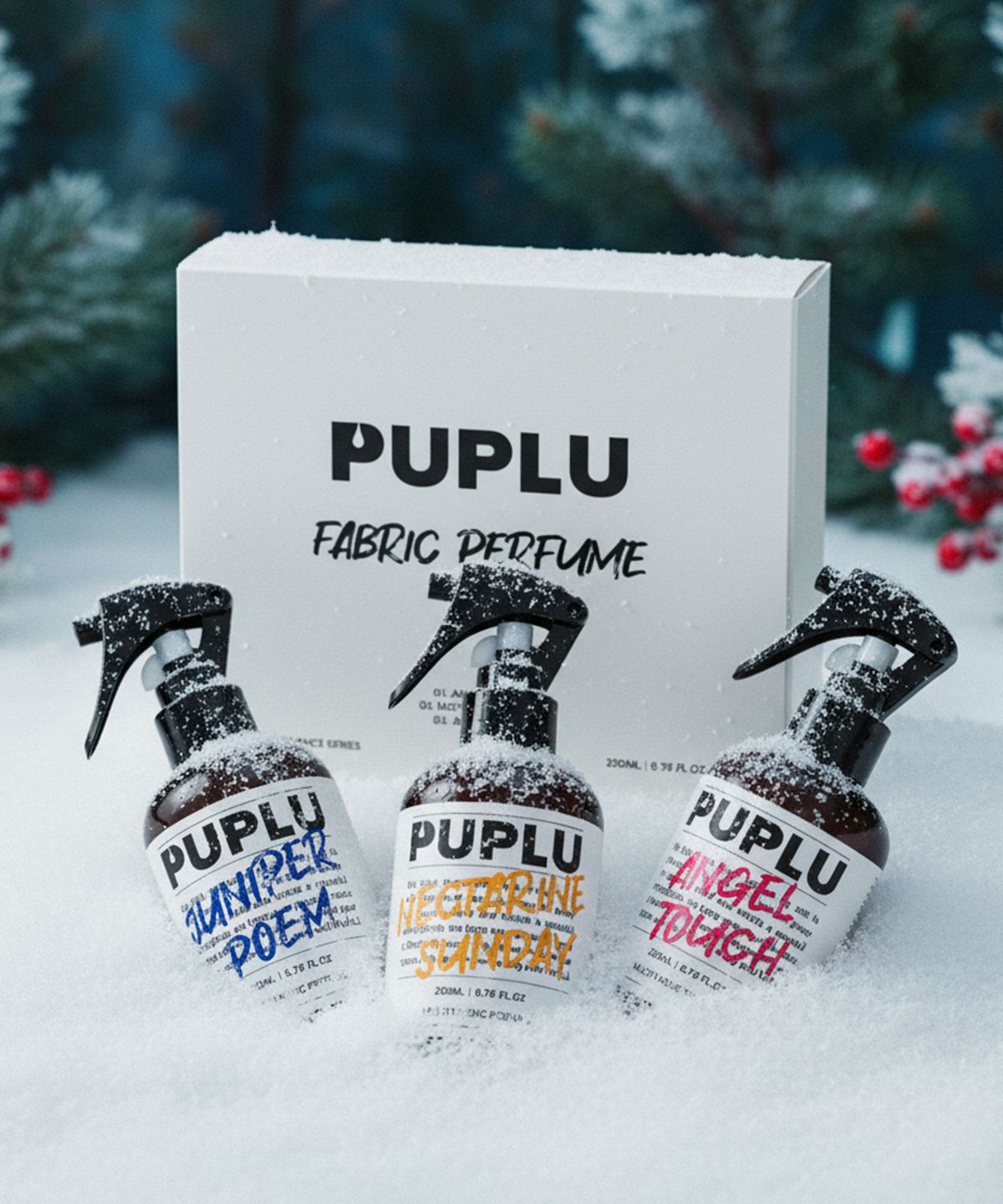 푸플루(PUPLU) 저에탄올 섬유향수 룸스프레이 200ml 3개입 선물세트