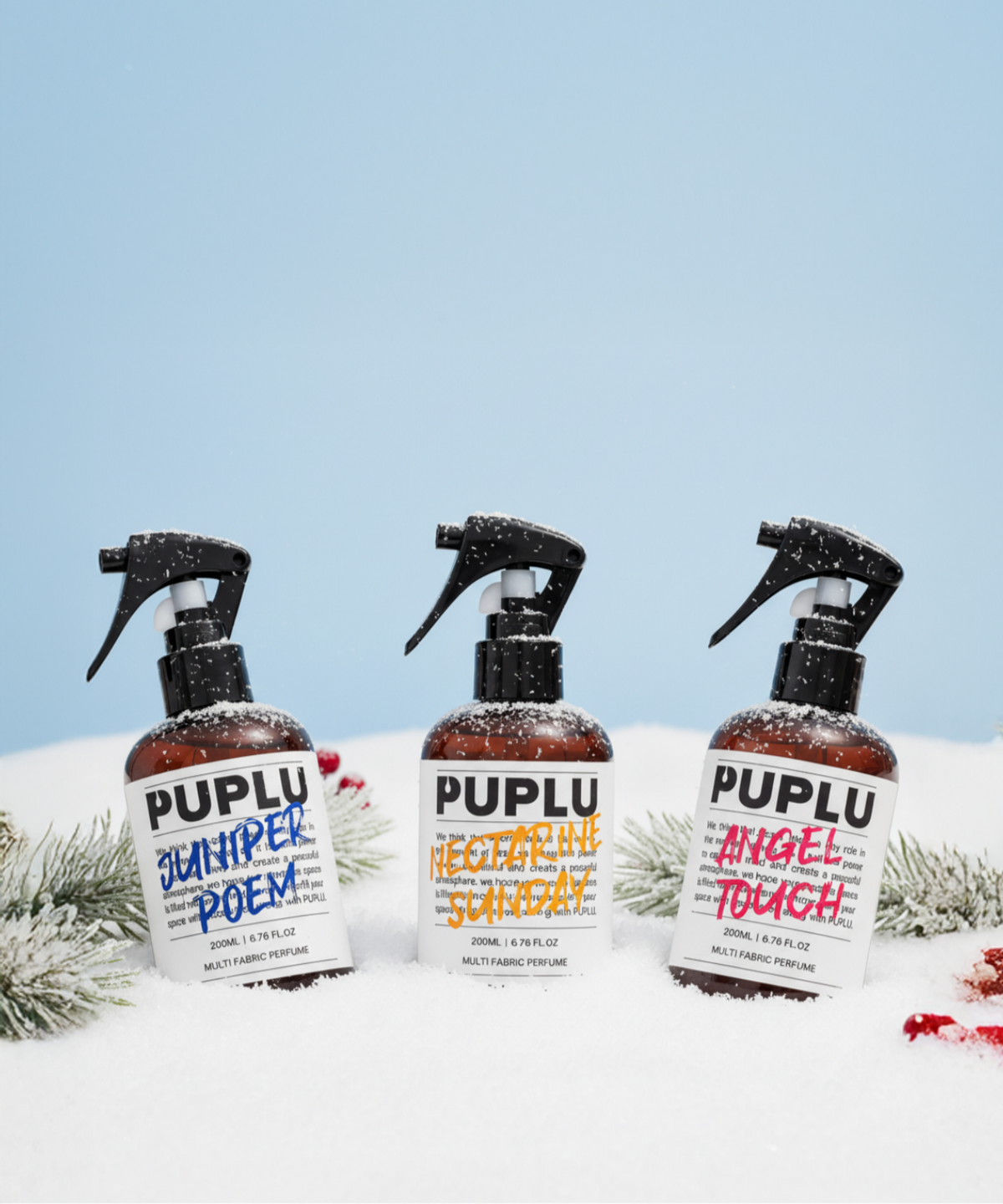 푸플루(PUPLU) 저에탄올 섬유향수 룸스프레이 200ml 3개입 선물세트