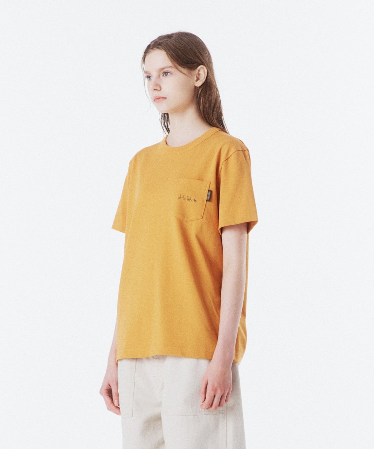 브롬톤 런던(BROMPTON LONDON) BASIC HALF SLEEVE T-SHIRT - ORANGE (P265UTS101)