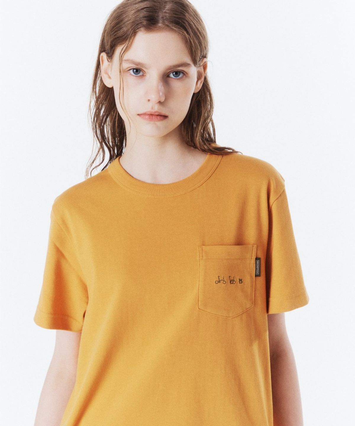 브롬톤 런던(BROMPTON LONDON) BASIC HALF SLEEVE T-SHIRT - ORANGE (P265UTS101)