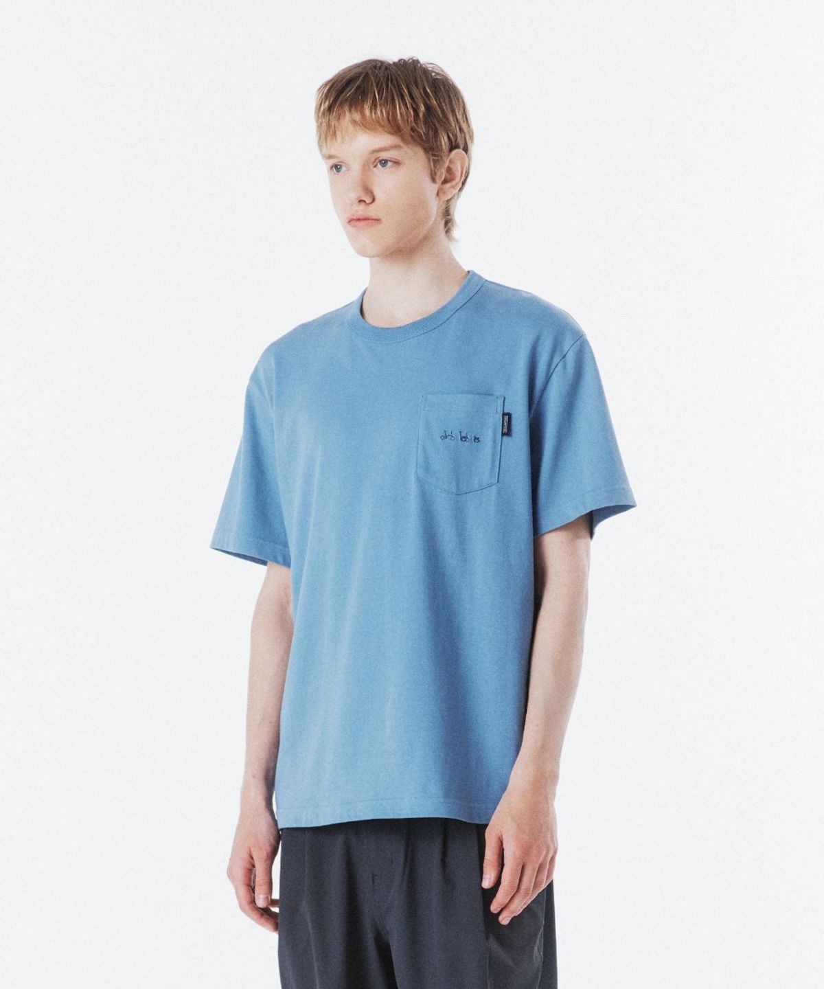 브롬톤 런던(BROMPTON LONDON) BASIC HALF SLEEVE T-SHIRT - BLUE (P265UTS101)