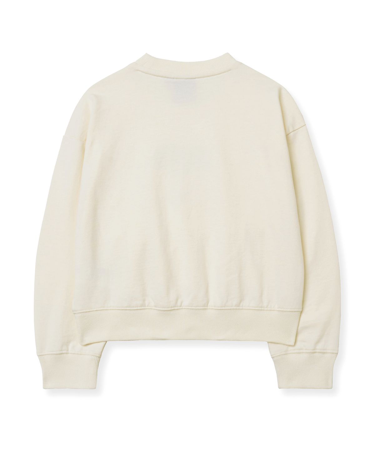 브라운브레스 키즈(BROWNBREATH KIDS) KIDS GIRL CUT OUT CREWNECK - IVORY