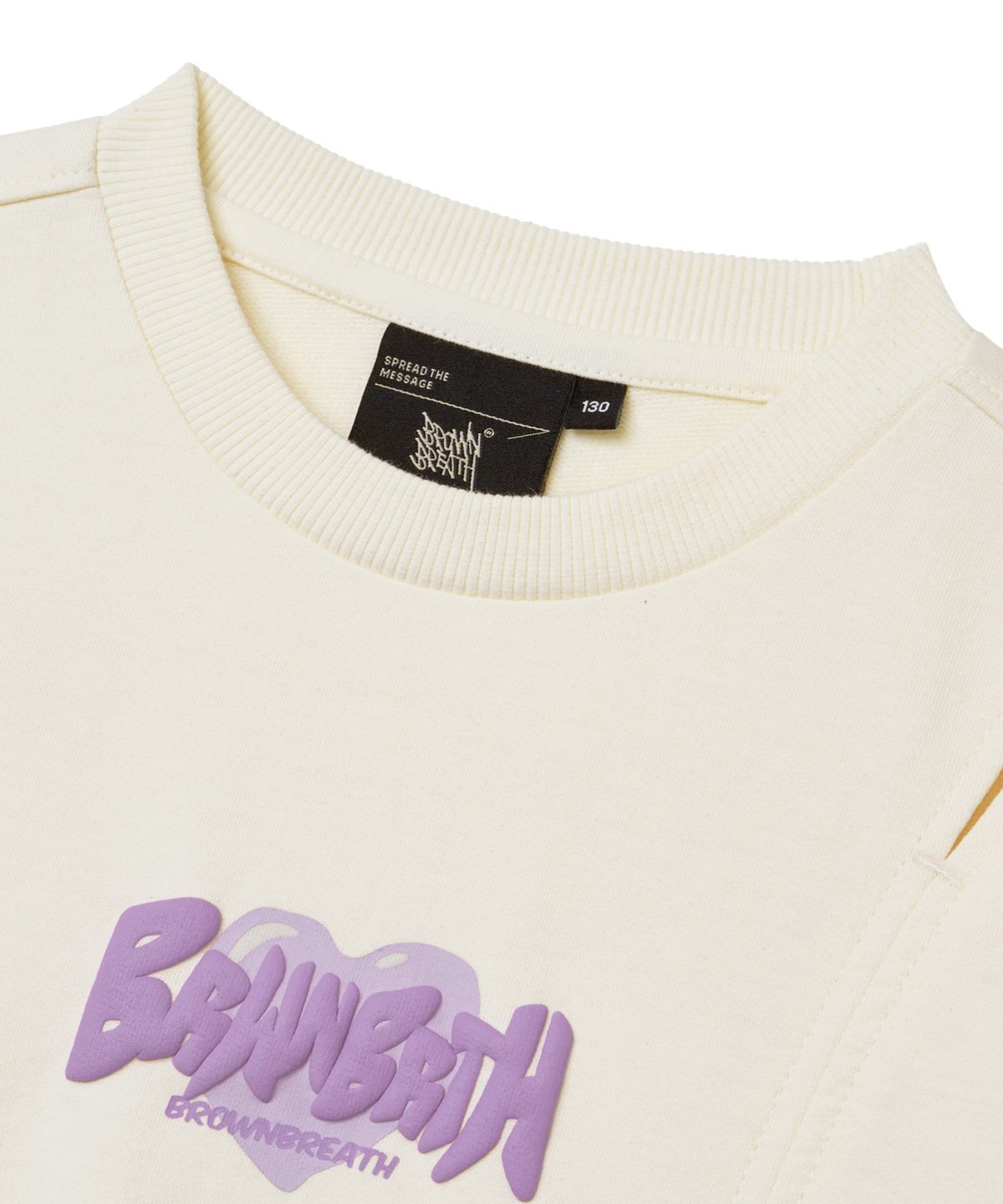 브라운브레스 키즈(BROWNBREATH KIDS) KIDS GIRL CUT OUT CREWNECK - IVORY