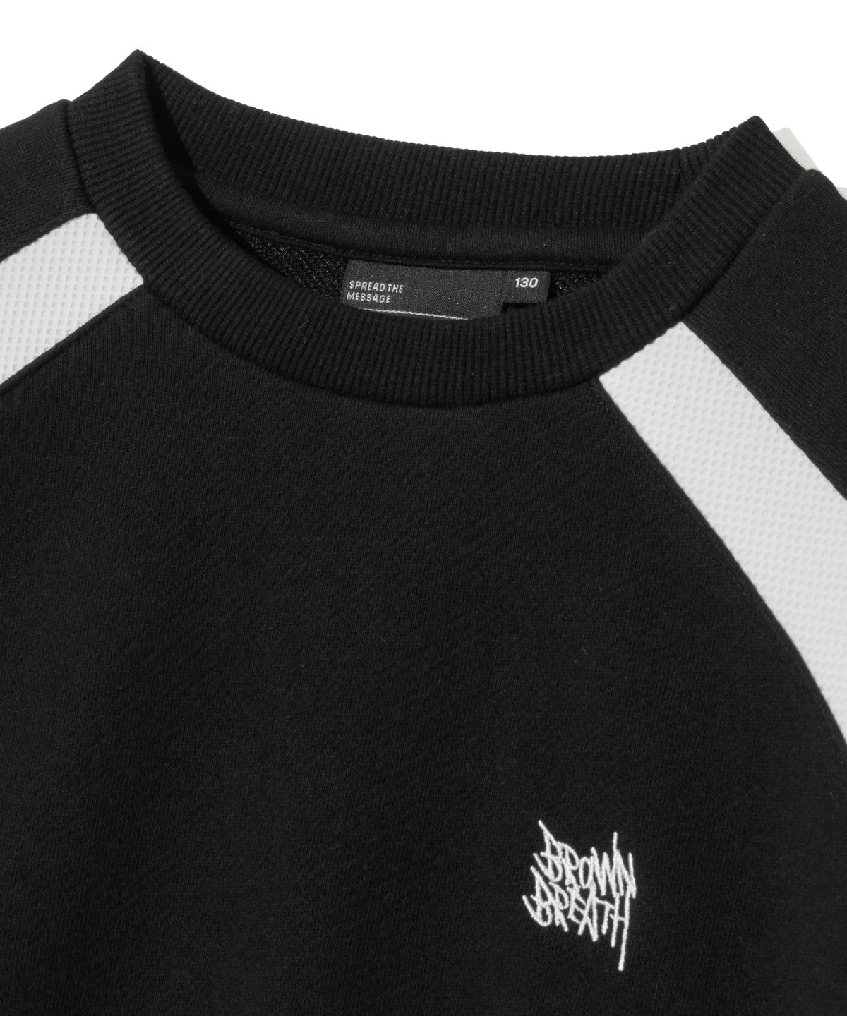 브라운브레스 키즈(BROWNBREATH KIDS) KIDS TAG COLOR BLOCK CREWNECK - BLACK