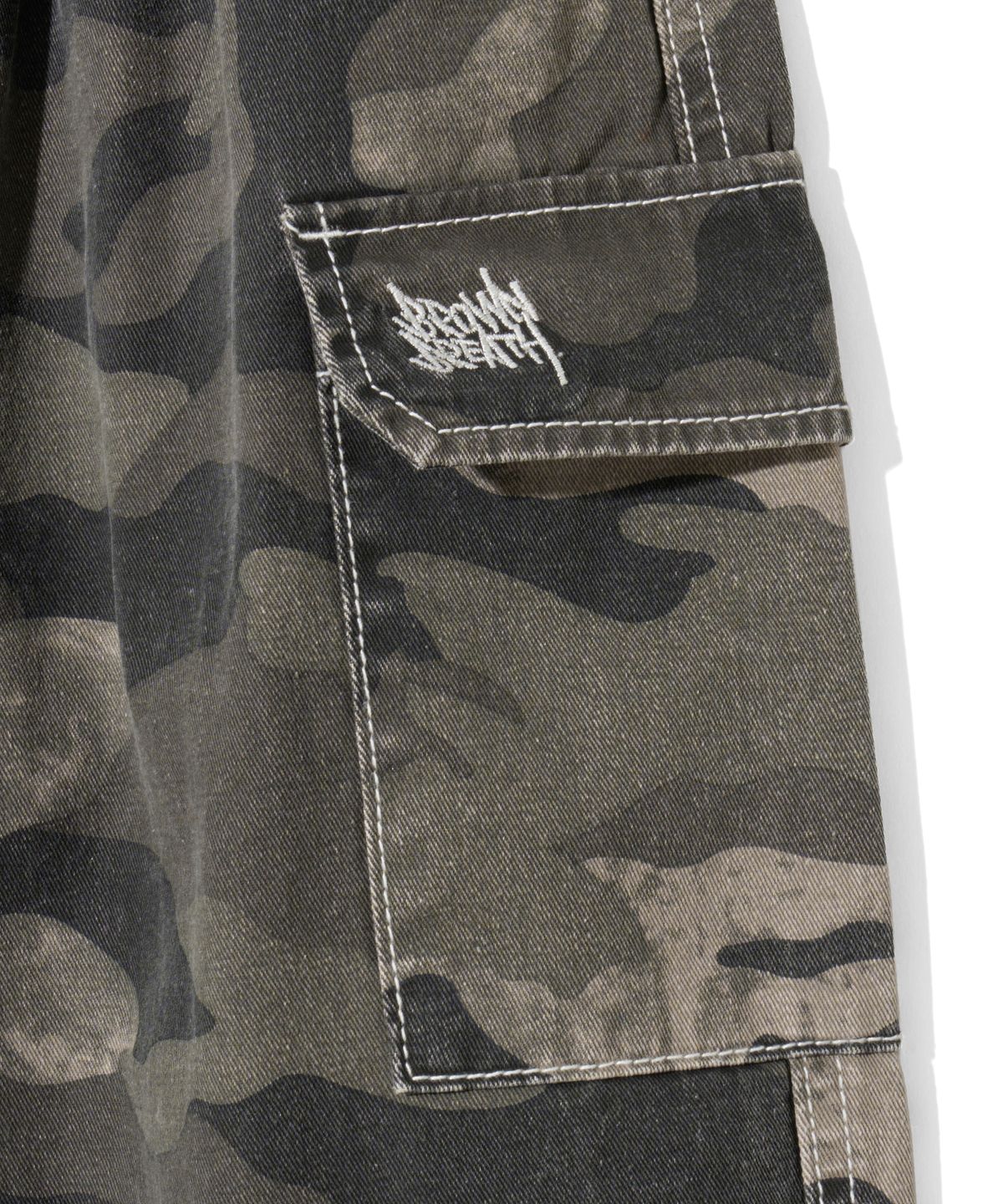 브라운브레스 키즈(BROWNBREATH KIDS) KIDS CAMO CARGO PANTS - GREY