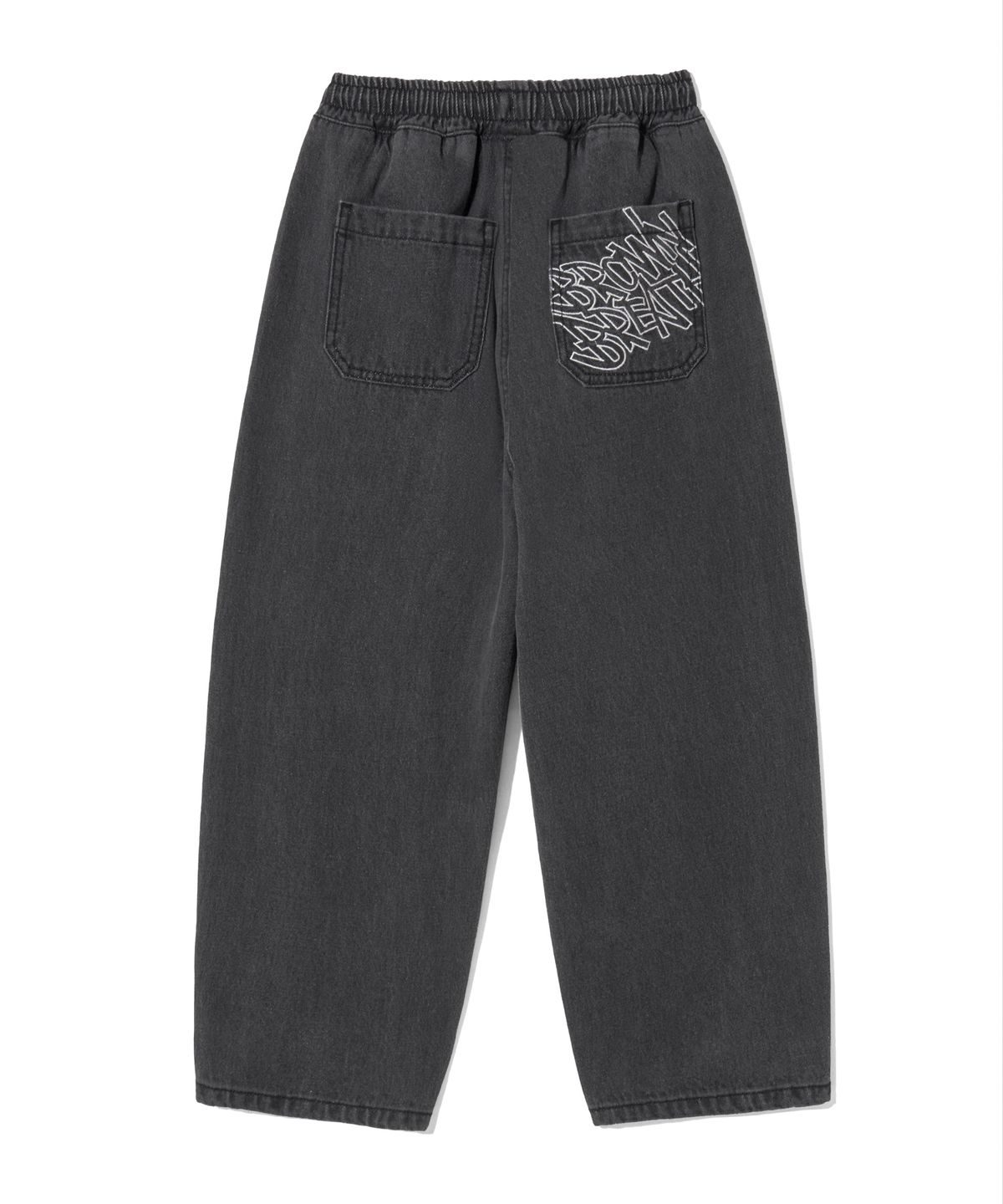 브라운브레스 키즈(BROWNBREATH KIDS) KIDS TAG TAPERED DENIM PANTS - DARK GREY