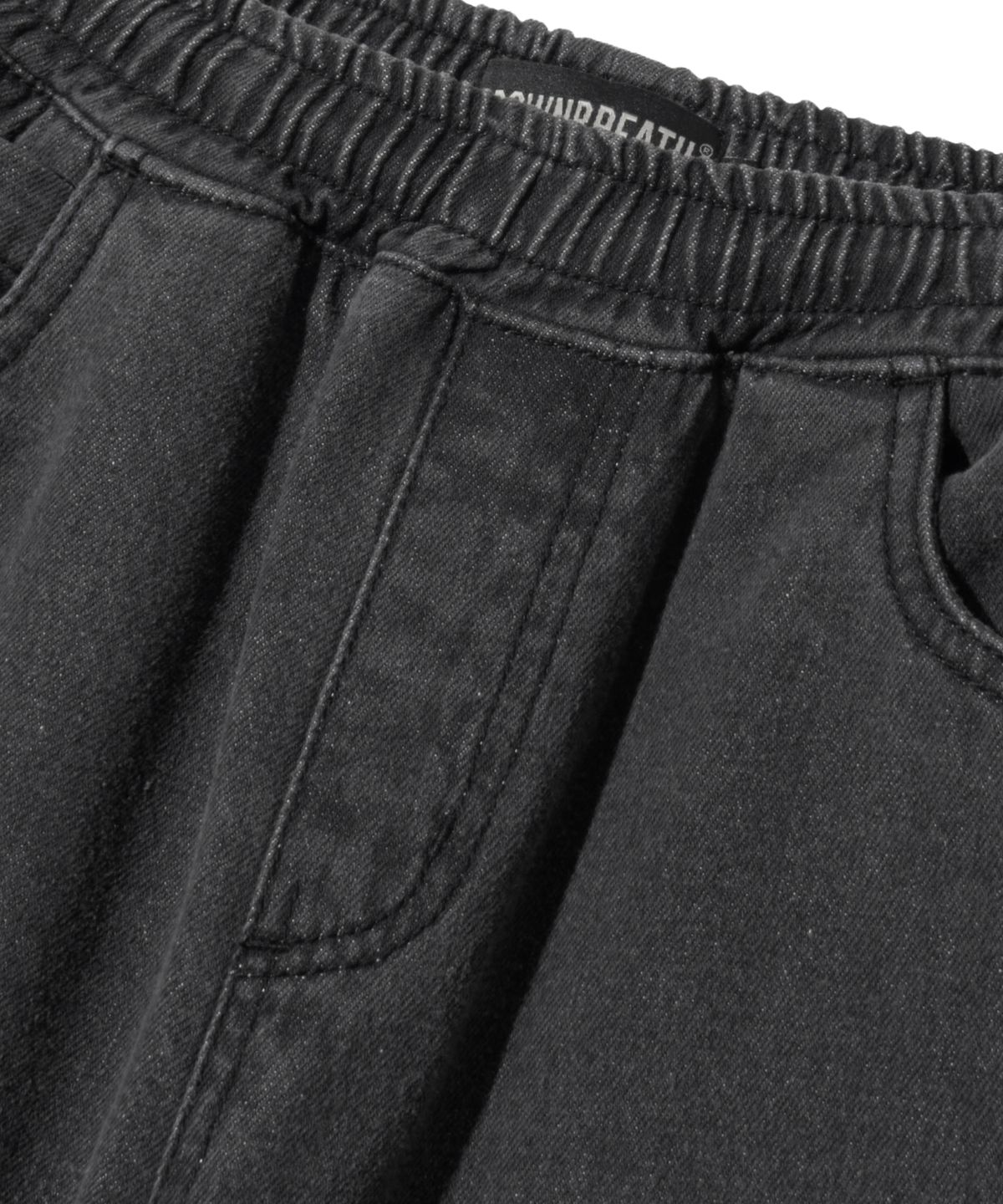 브라운브레스 키즈(BROWNBREATH KIDS) KIDS TAG TAPERED DENIM PANTS - DARK GREY