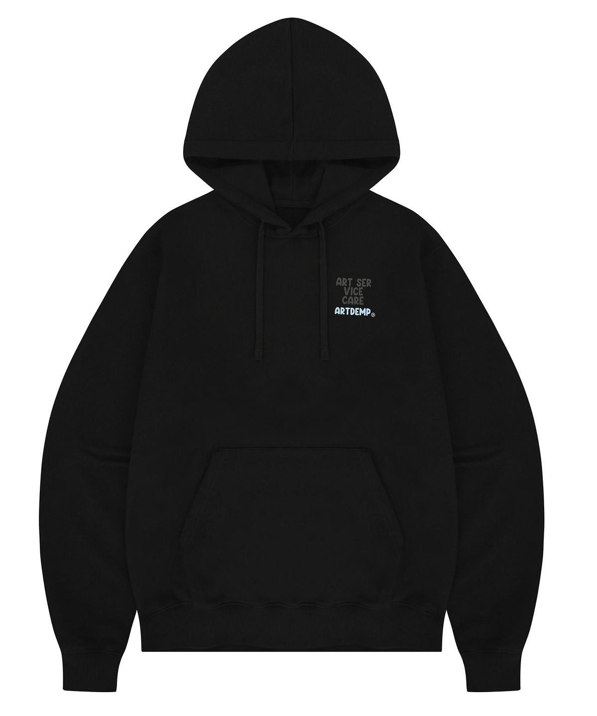 아트뎀프(ARTDEMP) 아트템프 기모 후드 ART SERVICE CARE HOODIE(BLACK)