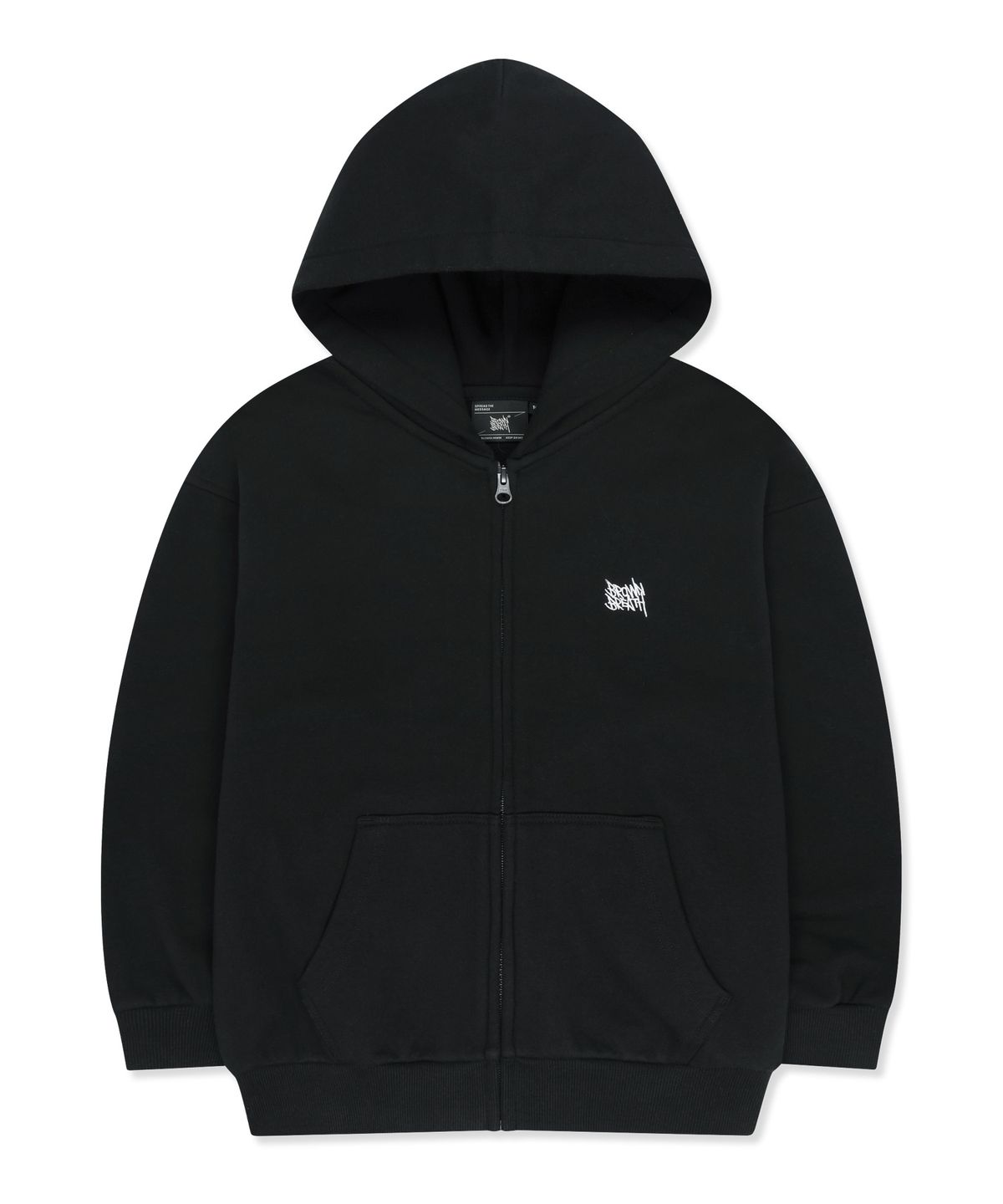 브라운브레스 키즈(BROWNBREATH KIDS) KIDS TAG SPRAY HOOD ZIP UP SETUP_BLACK