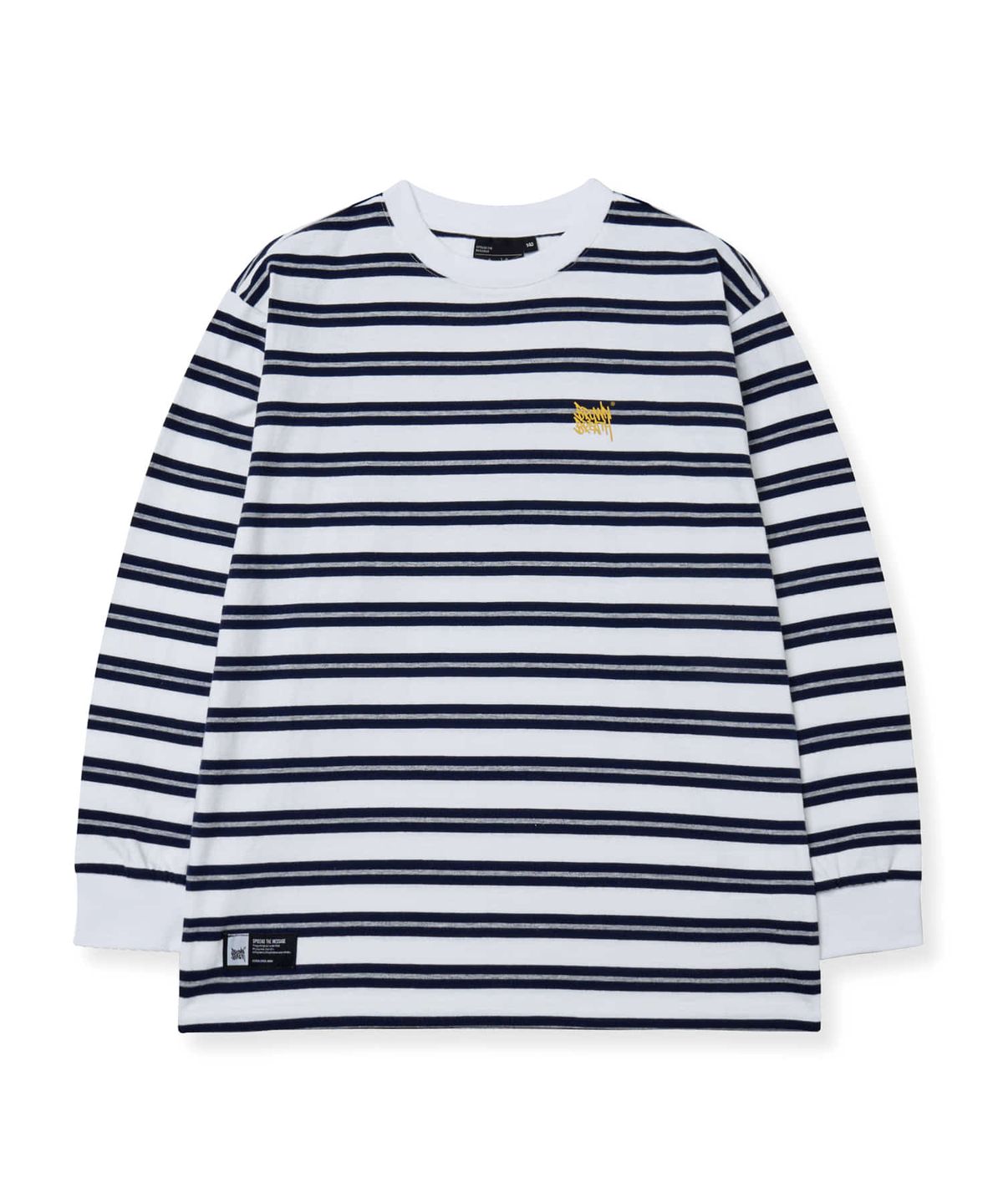 브라운브레스 키즈(BROWNBREATH KIDS) KIDS TAG STRIPE LONGSLEEVE - NAVY