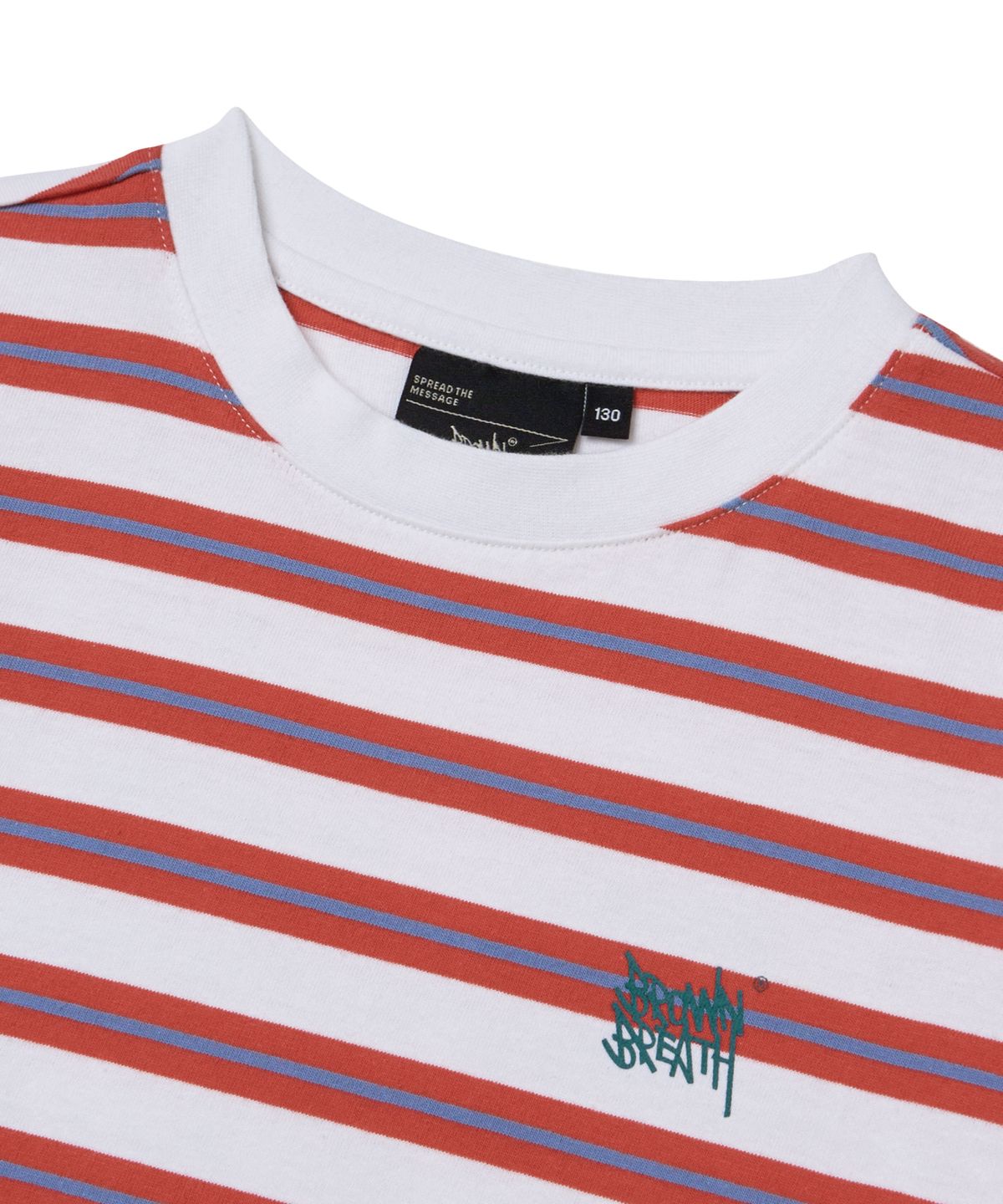 브라운브레스 키즈(BROWNBREATH KIDS) KIDS TAG STRIPE LONGSLEEVE - RED ORANGE