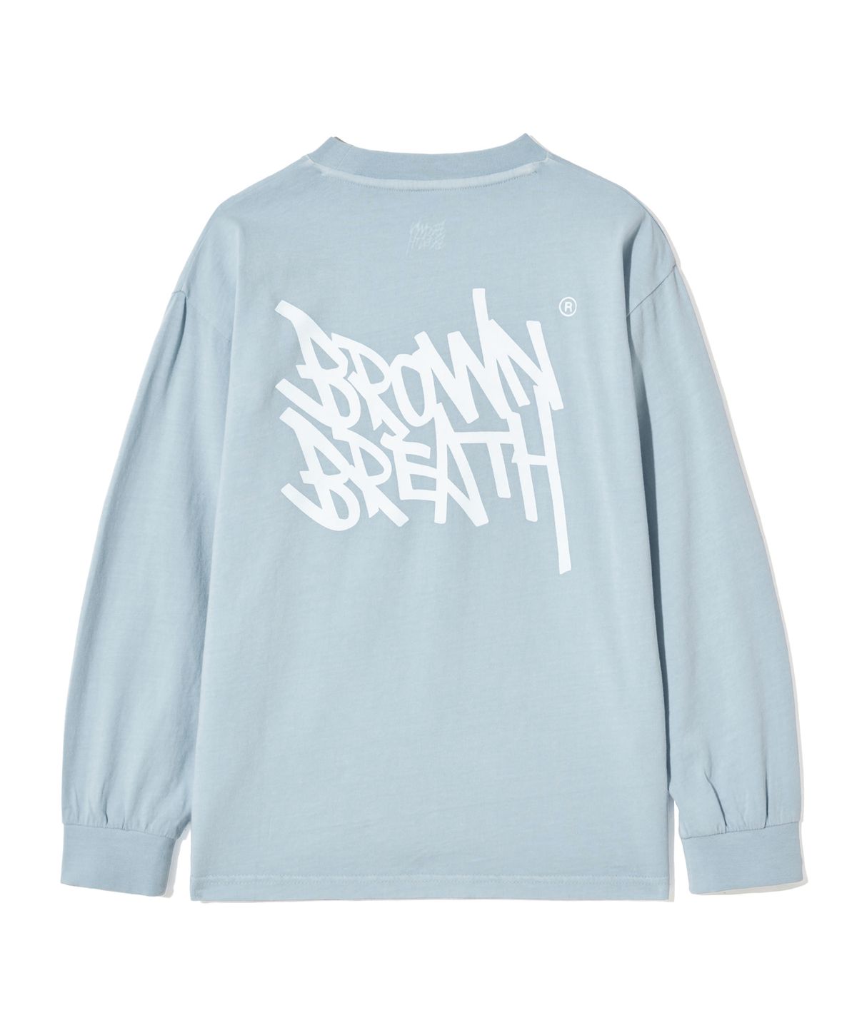 브라운브레스 키즈(BROWNBREATH KIDS) KIDS TAG PIGMENT LONGSLEEVE - SKY BLUE