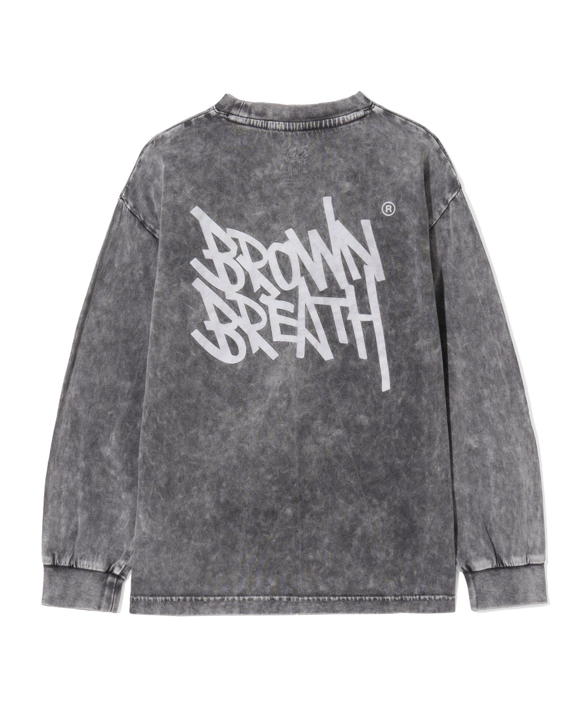 브라운브레스 키즈(BROWNBREATH KIDS) KIDS TAG PIGMENT LONGSLEEVE - CHARCOAL