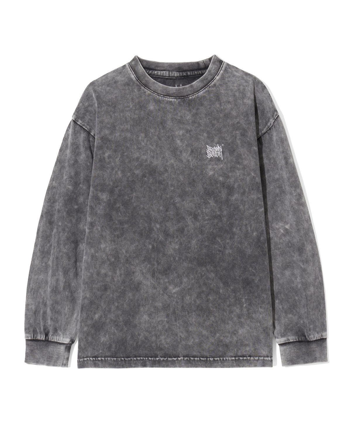 브라운브레스 키즈(BROWNBREATH KIDS) KIDS TAG PIGMENT LONGSLEEVE - CHARCOAL