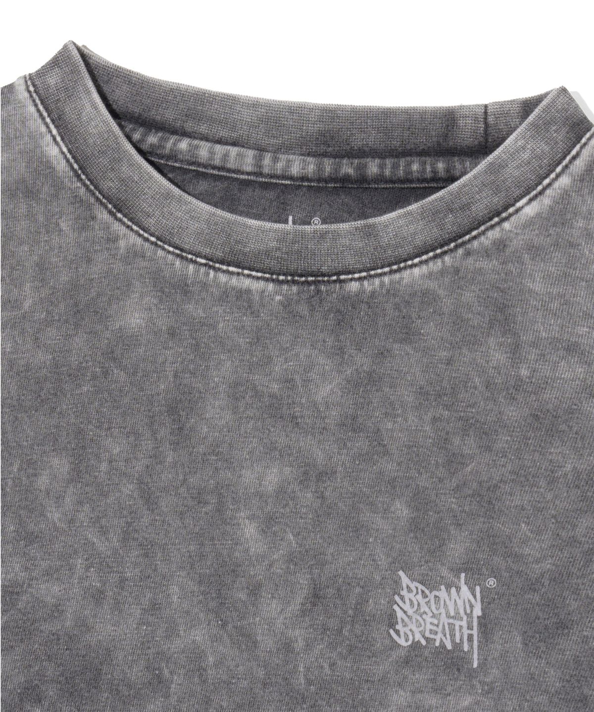 브라운브레스 키즈(BROWNBREATH KIDS) KIDS TAG PIGMENT LONGSLEEVE - CHARCOAL