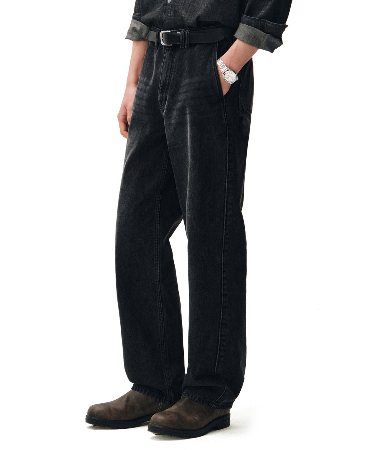데케트(DECET) Officer Straight Jeans DCPT068Black