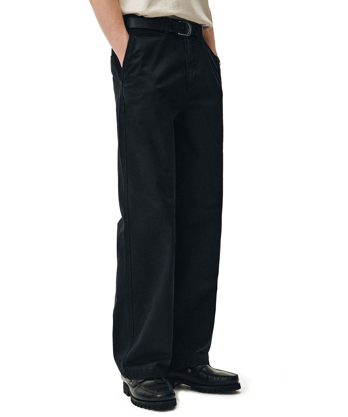 데케트(DECET) Officer Semi Wide Pants DCPT069Black